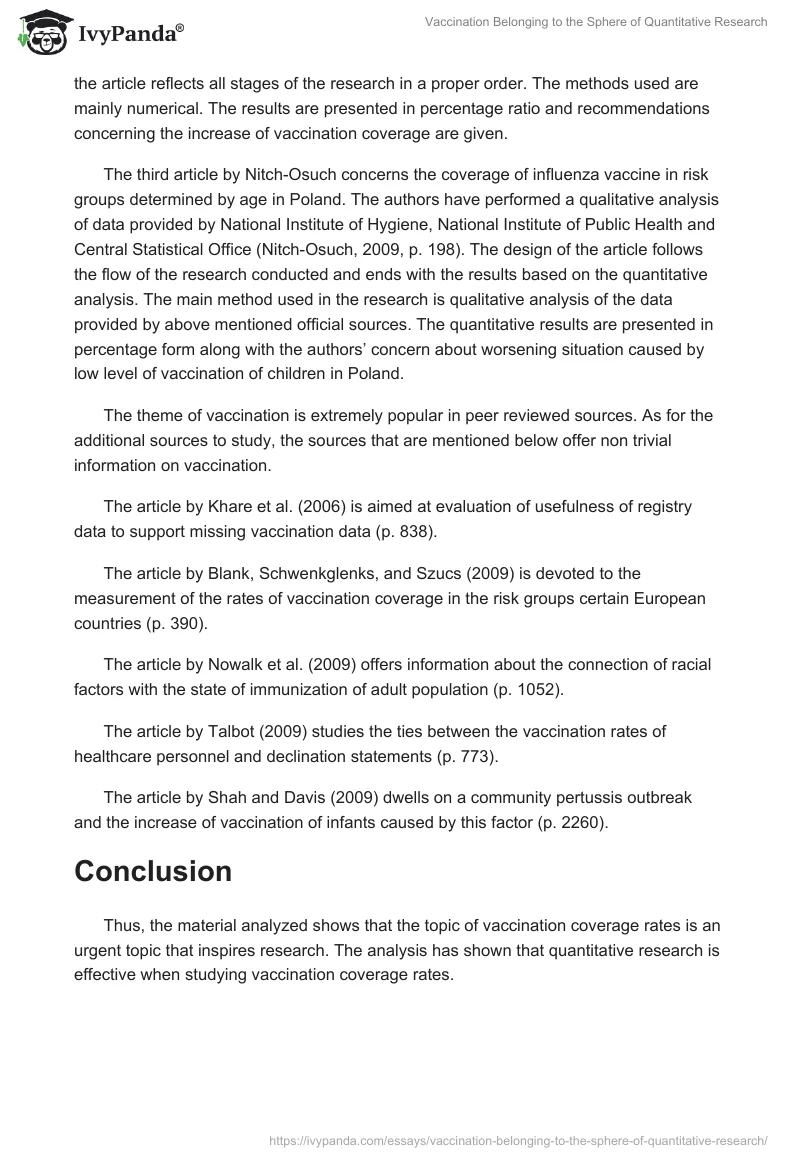 Vaccination Belonging to the Sphere of Quantitative Research. Page 2