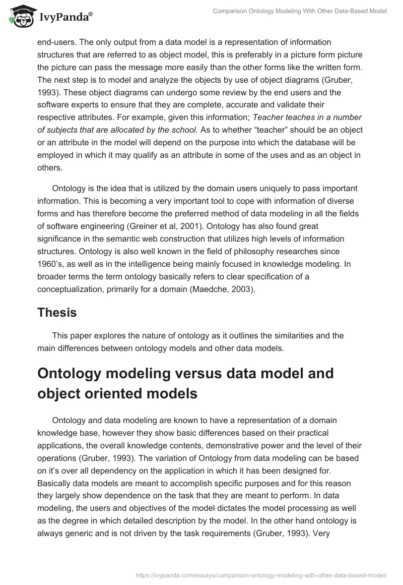 Comparison Ontology Modeling With Other Data-Based Model. Page 2
