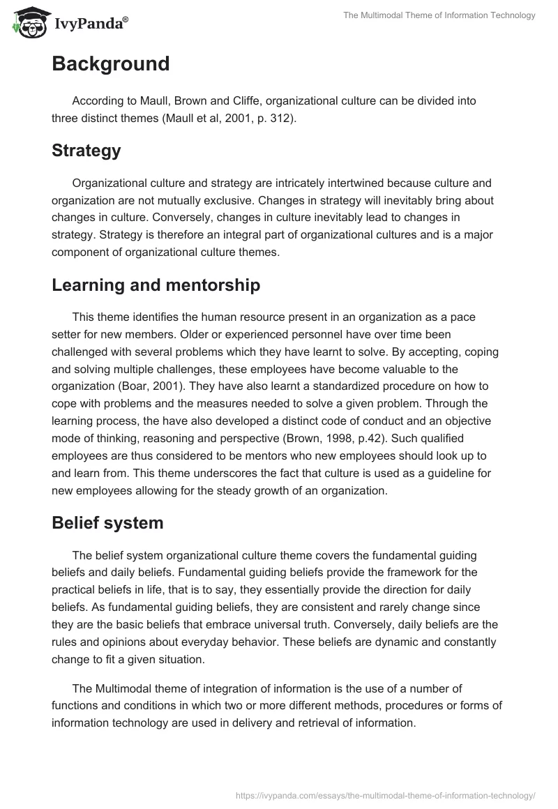 The Multimodal Theme of Information Technology. Page 2