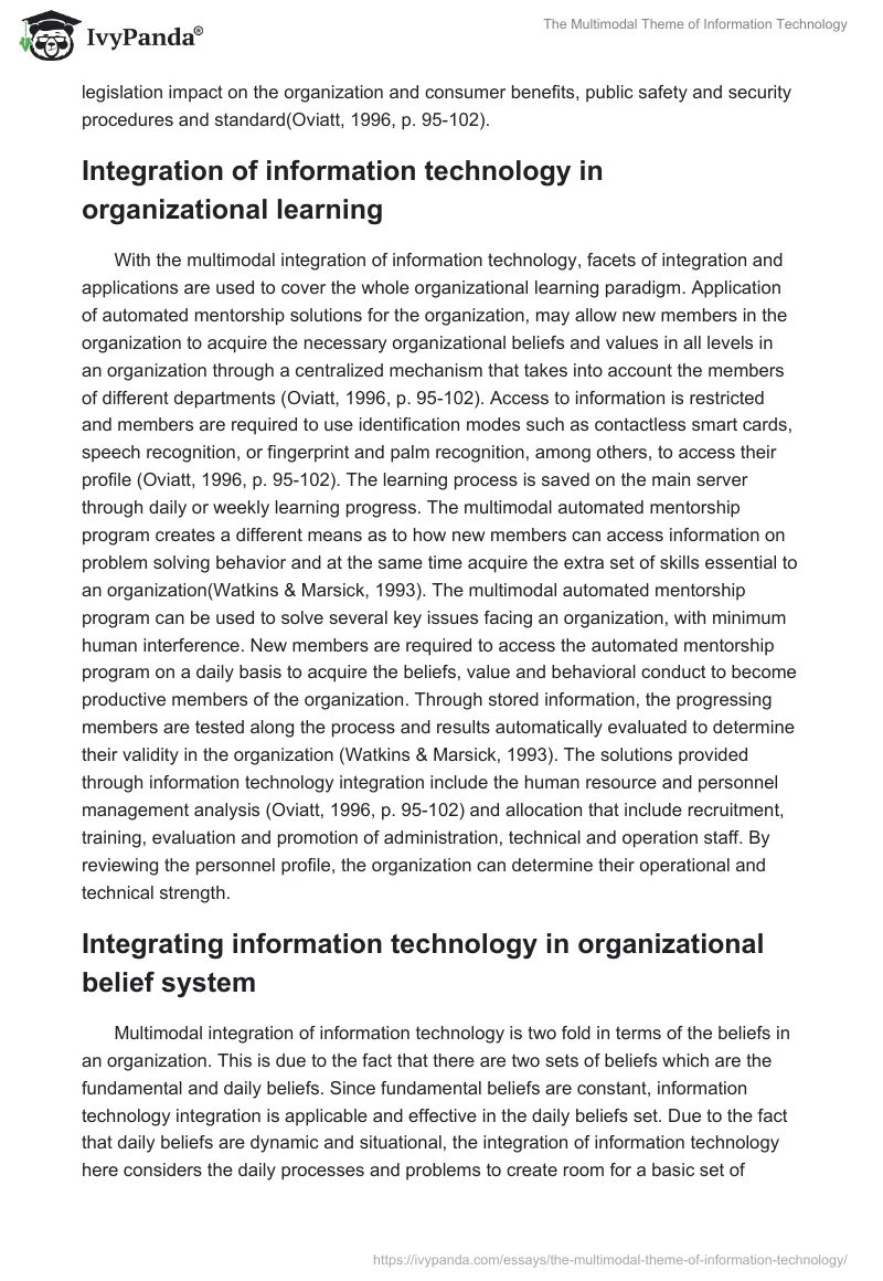 The Multimodal Theme of Information Technology. Page 4
