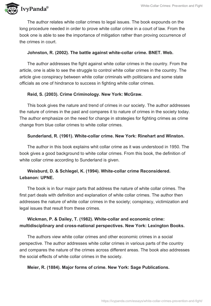 White-Collar Crimes: Prevention and Fight. Page 2