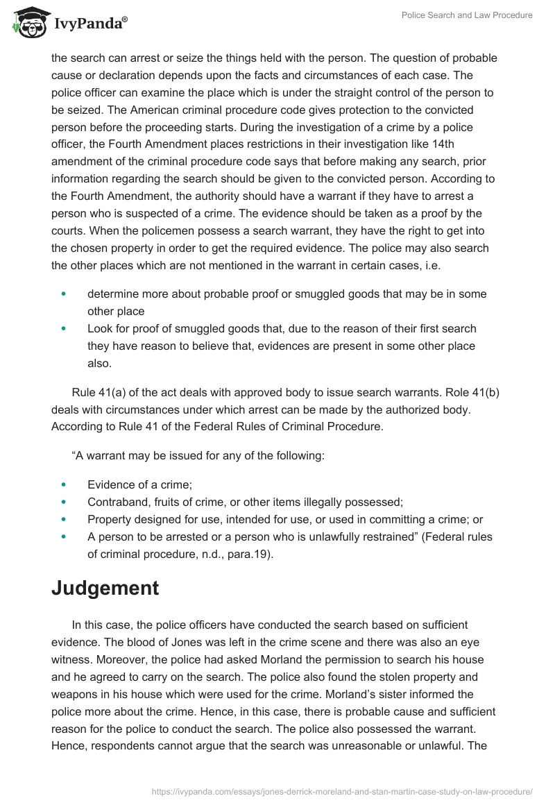 Police Search and Law Procedure. Page 2