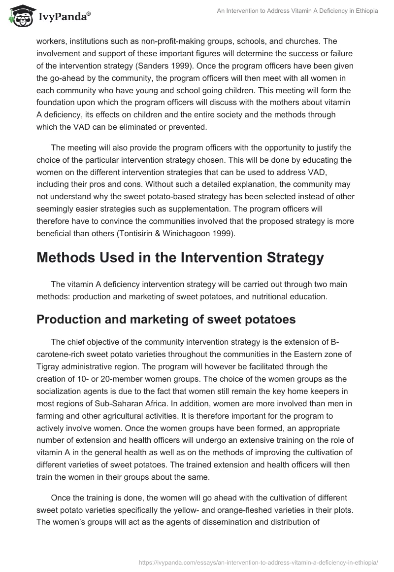 An Intervention to Address Vitamin A Deficiency in Ethiopia. Page 5