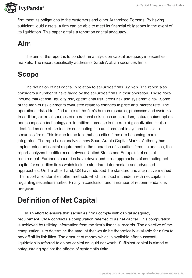 A Capital Adequacy in Saudi Arabia. Page 2