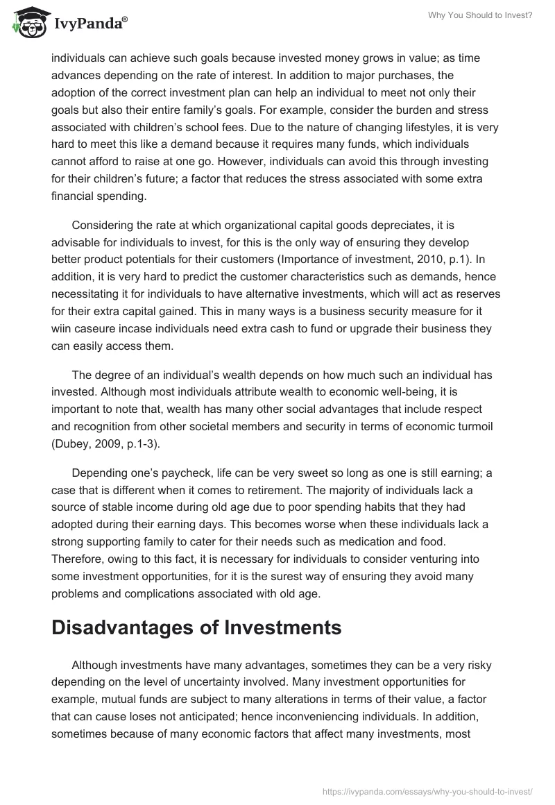 Why You Should to Invest?. Page 2