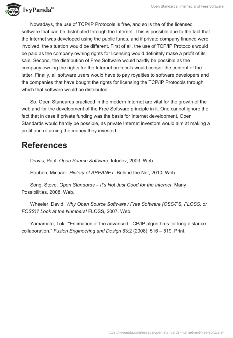 Open Standards, Internet, and Free Software. Page 2