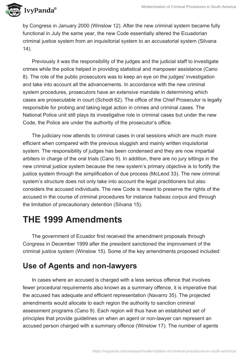 Modernization of Criminal Procedures in South America. Page 2