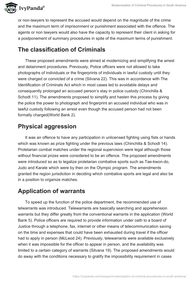 Modernization of Criminal Procedures in South America. Page 3