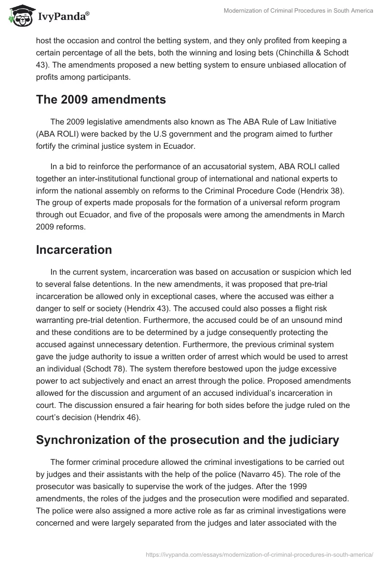 Modernization of Criminal Procedures in South America. Page 5