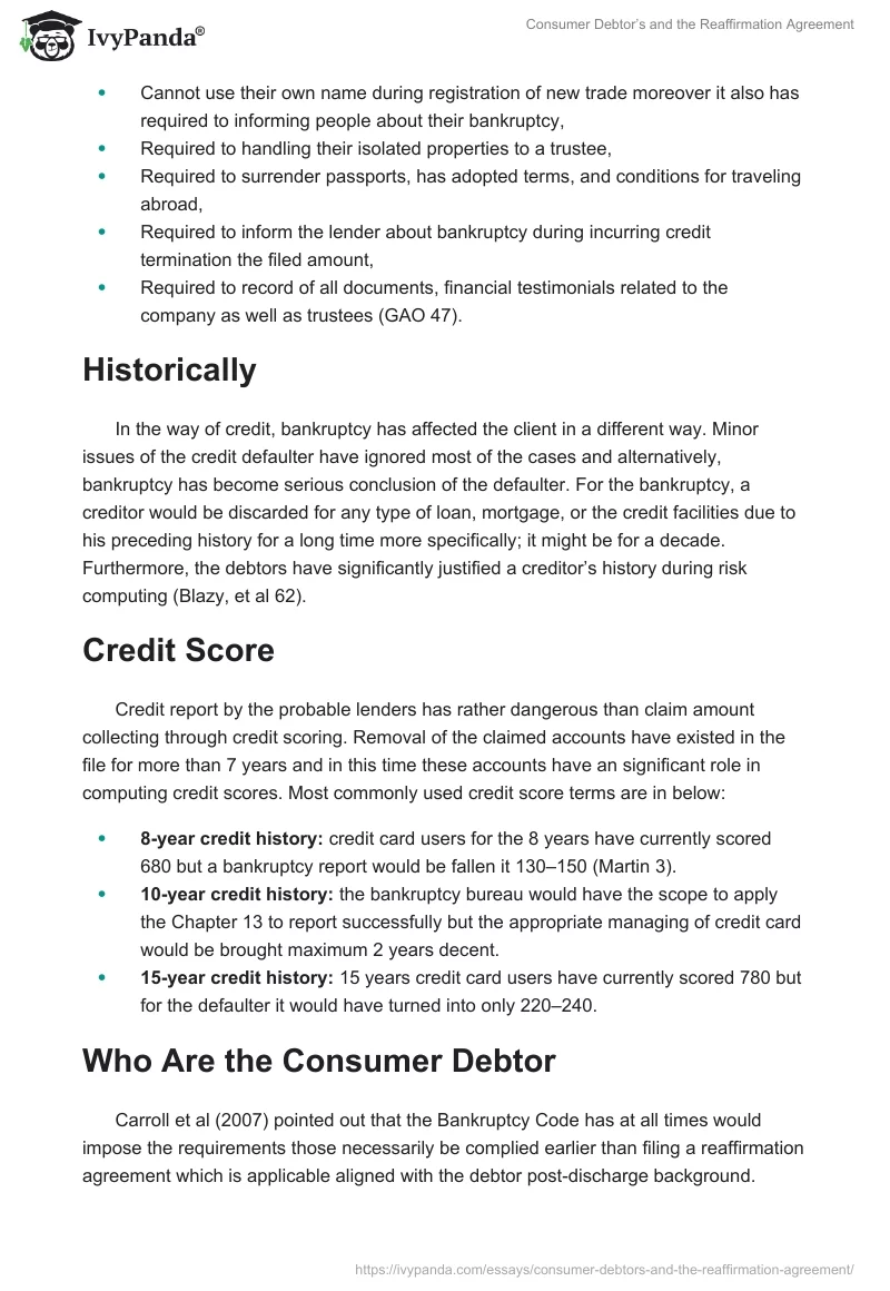 Consumer Debtor’s and the Reaffirmation Agreement. Page 3