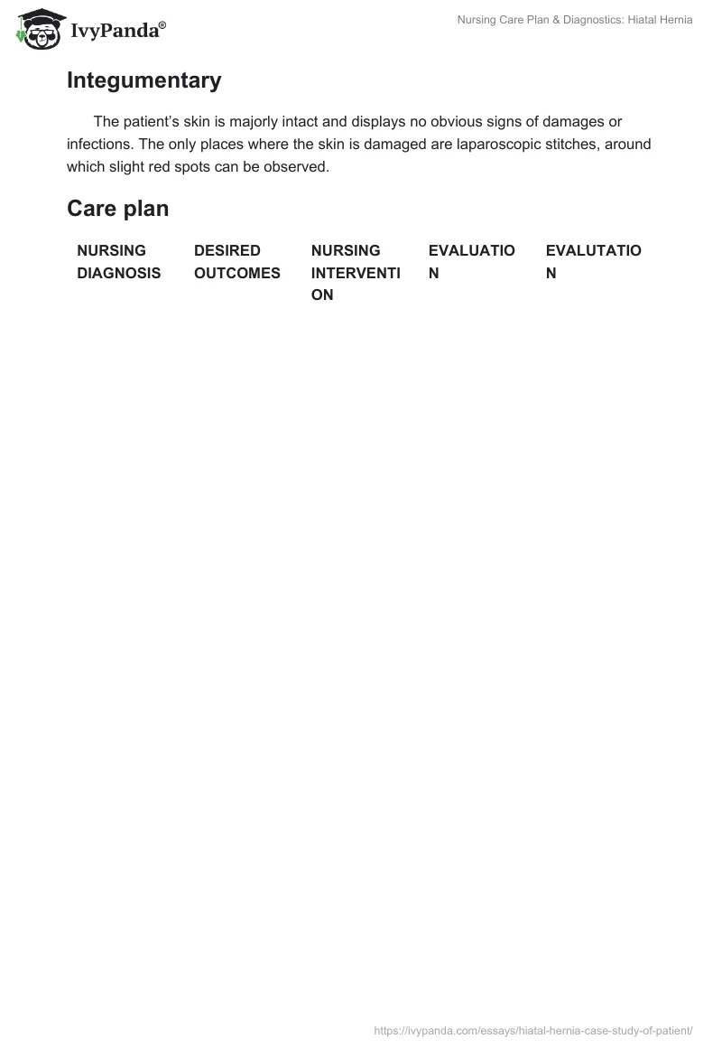 Nursing Care Plan & Diagnostics: Hiatal Hernia. Page 5