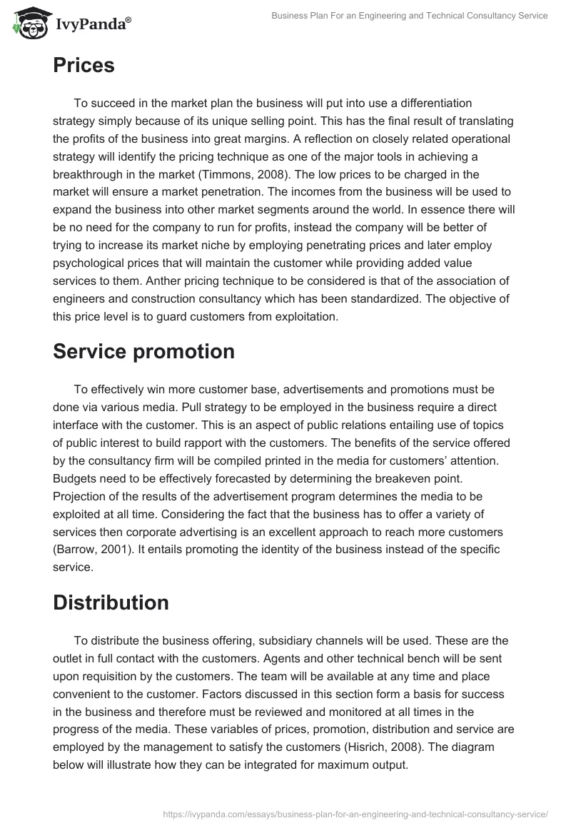 Business Plan For an Engineering and Technical Consultancy Service. Page 4