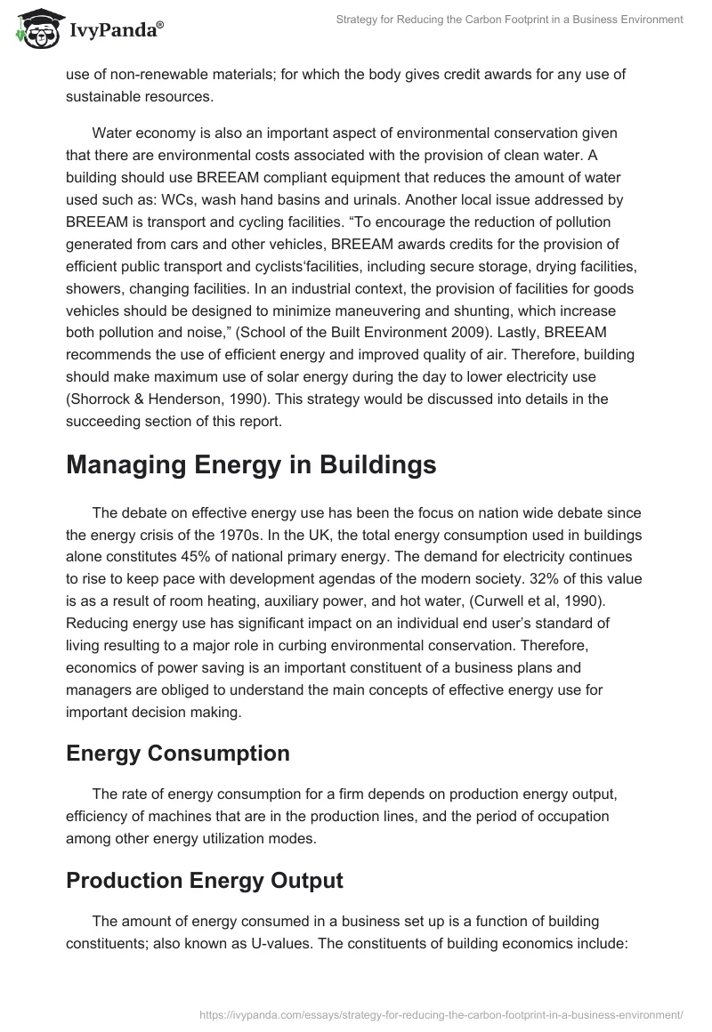 Strategy for Reducing the Carbon Footprint in a Business Environment. Page 5