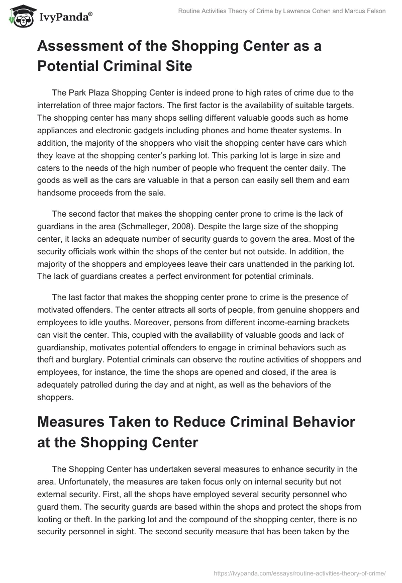 Routine Activities Theory of Crime by Lawrence Cohen and Marcus Felson. Page 2