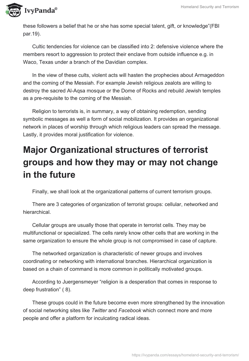Homeland Security and Terrorism. Page 3