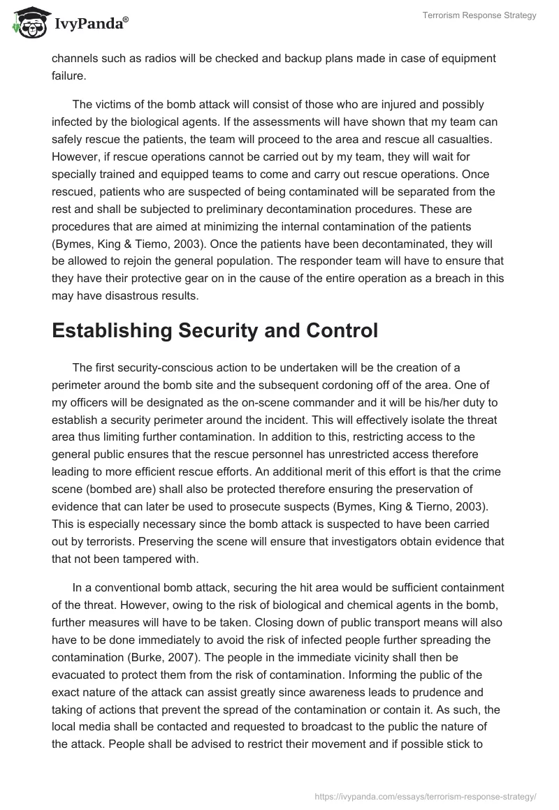 Terrorism Response Strategy. Page 4