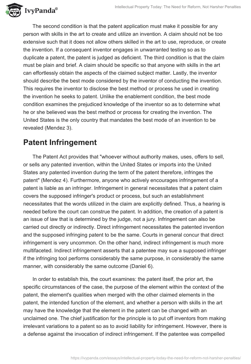 Intellectual Property Today: The Need for Reform, Not Harsher Penalties. Page 5