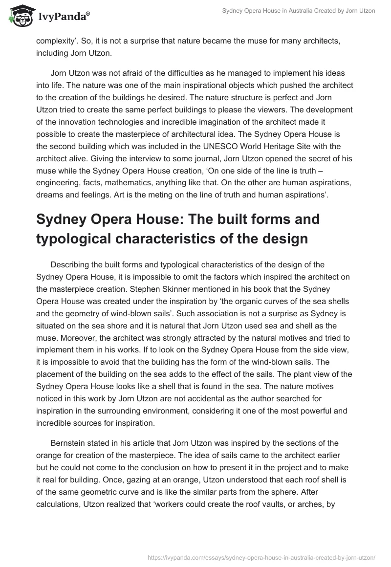 Sydney Opera House in Australia Created by Jorn Utzon. Page 4