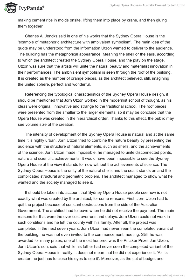 Sydney Opera House in Australia Created by Jorn Utzon. Page 5