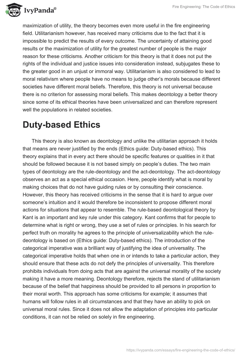Fire Engineering: The Code of Ethics. Page 3