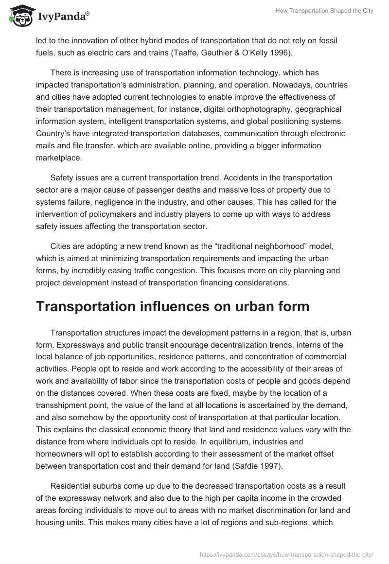 How Transportation Shaped the City. Page 3