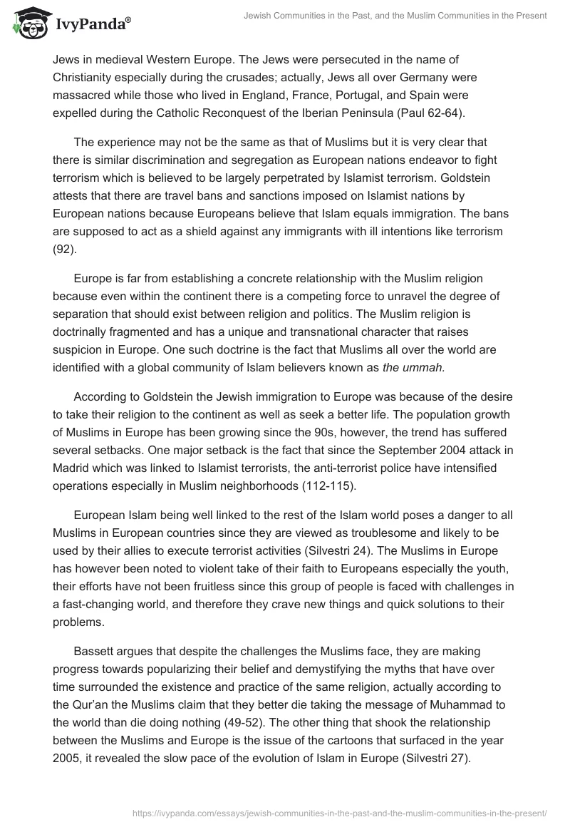 Jewish Communities in the Past, and the Muslim Communities in the Present. Page 3