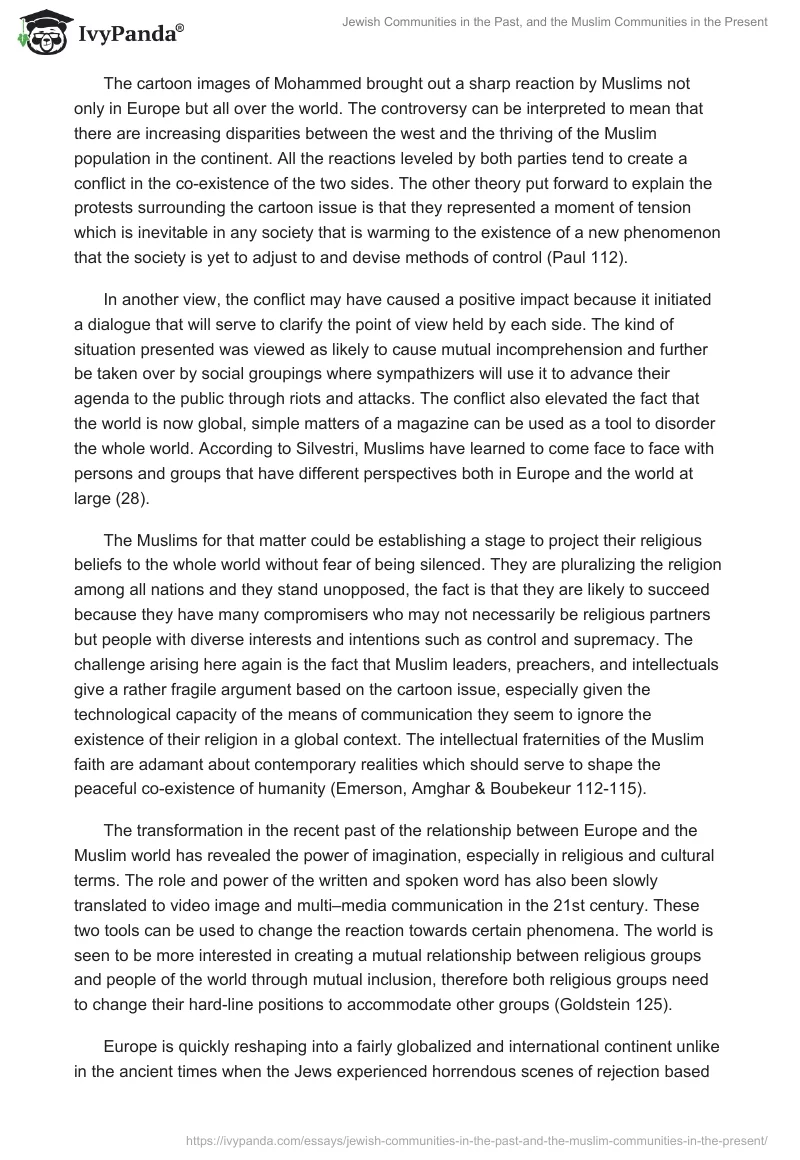 Jewish Communities in the Past, and the Muslim Communities in the Present. Page 4