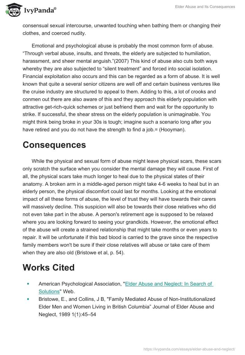 Elder Abuse and Its Consequences. Page 2