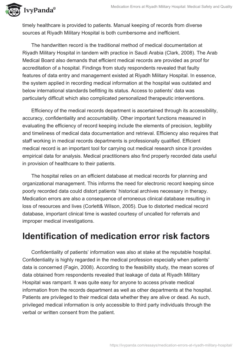 Medication Errors at Riyadh Military Hospital: Medical Safety and Quality. Page 2