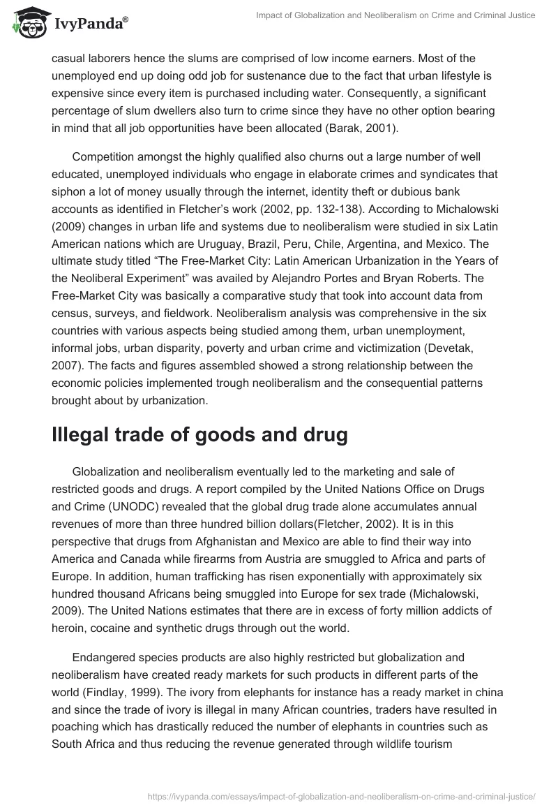 Impact of Globalization and Neoliberalism on Crime and Criminal Justice. Page 3