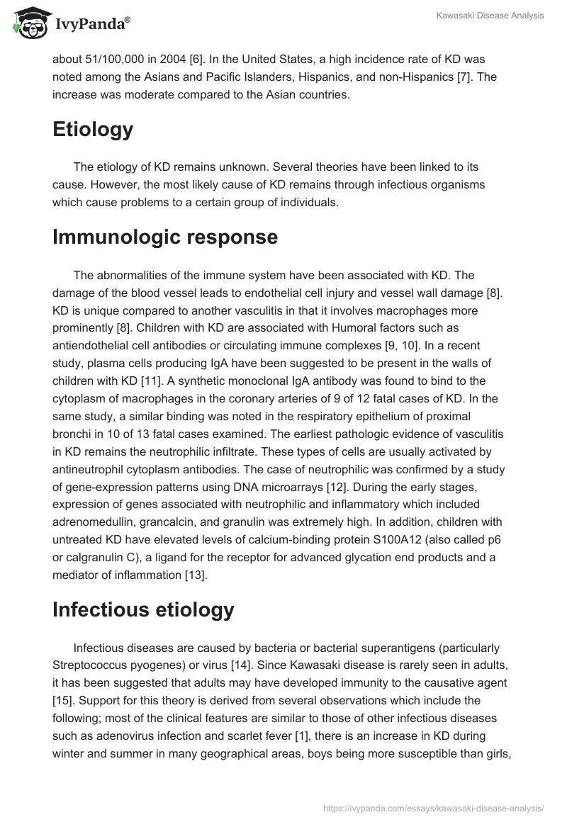Kawasaki Disease Analysis. Page 2