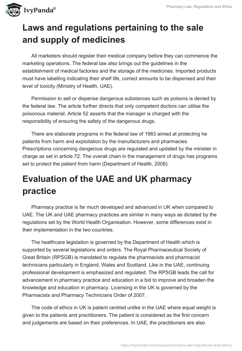 Pharmacy Law, Regulations and Ethics. Page 4