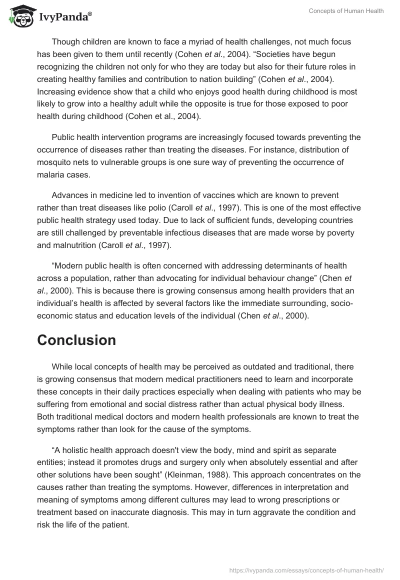 Concepts of Human Health. Page 4