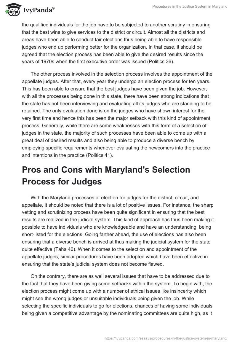 Procedures in the Justice System in Maryland. Page 3
