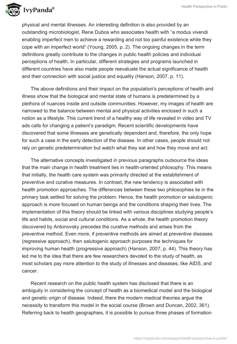 Health Perspective in Public. Page 2