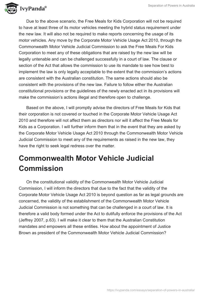 Separation of Powers in Australia. Page 3