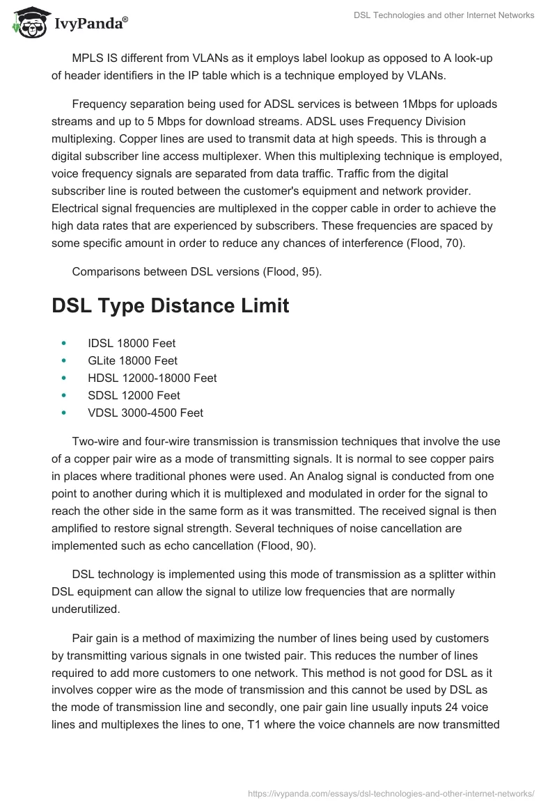 DSL Technologies and Other Internet Networks. Page 2