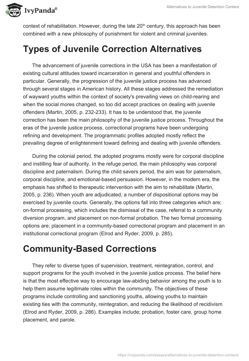Alternatives to Juvenile Detention Centers. Page 2