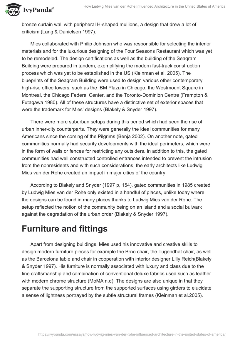 How Ludwig Mies van der Rohe Influenced Architecture in the United States of America. Page 4