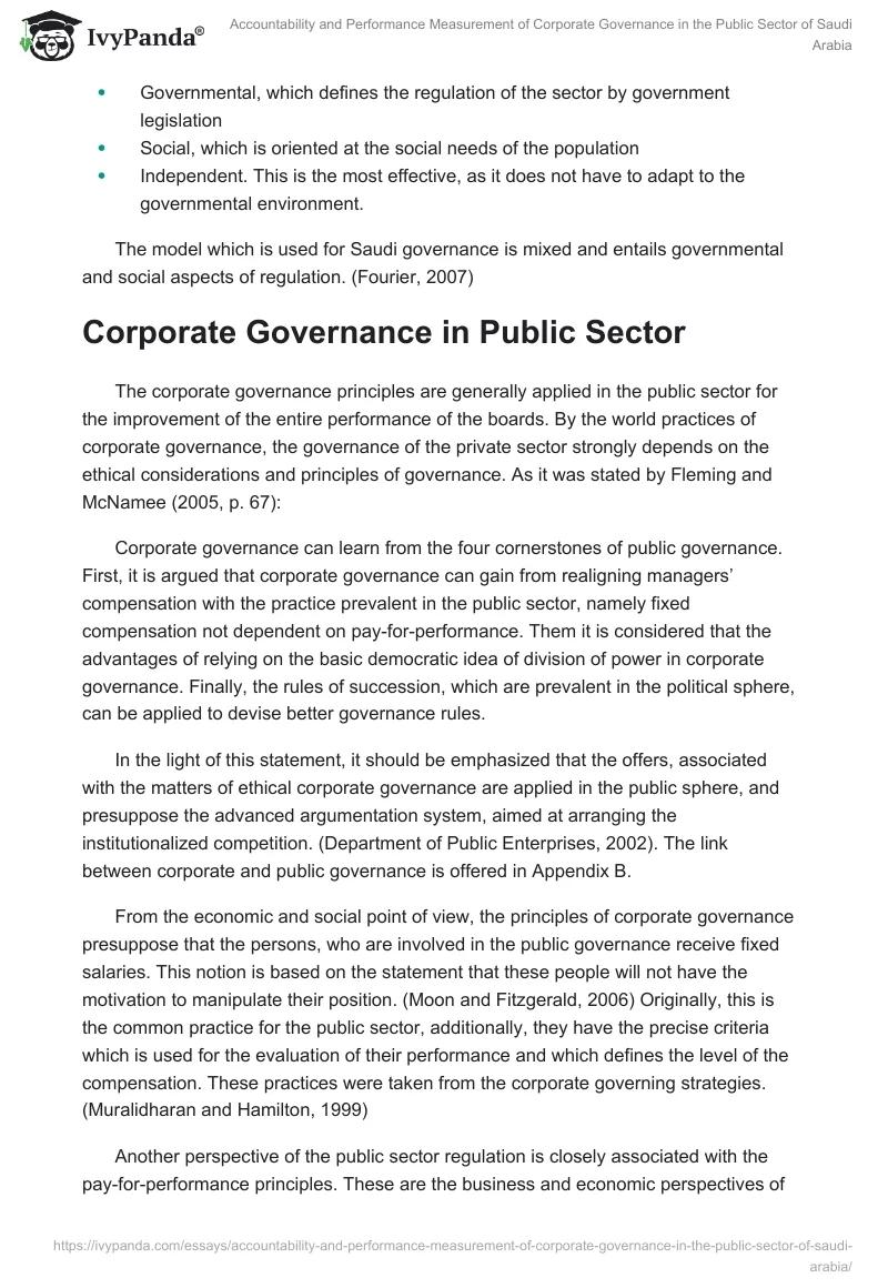 Accountability and Performance Measurement of Corporate Governance in the Public Sector of Saudi Arabia. Page 3