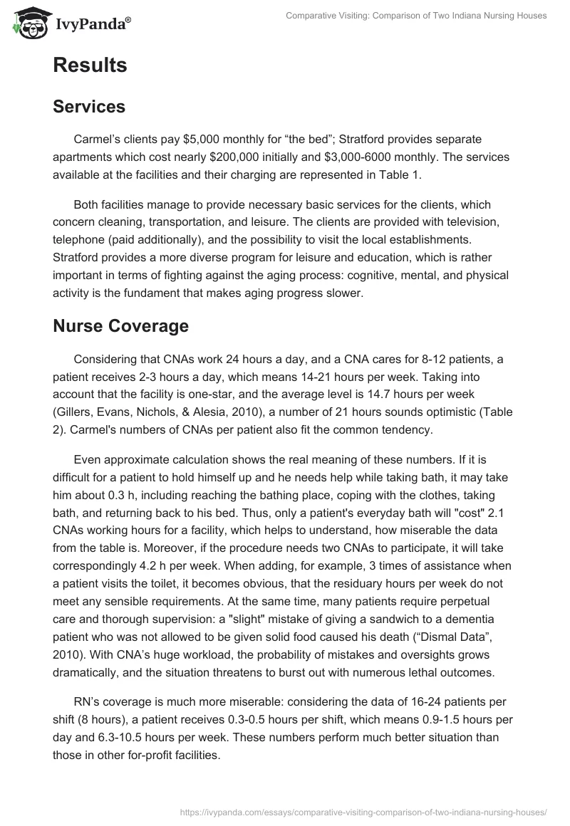 Comparative Visiting: Comparison of Two Indiana Nursing Houses. Page 2