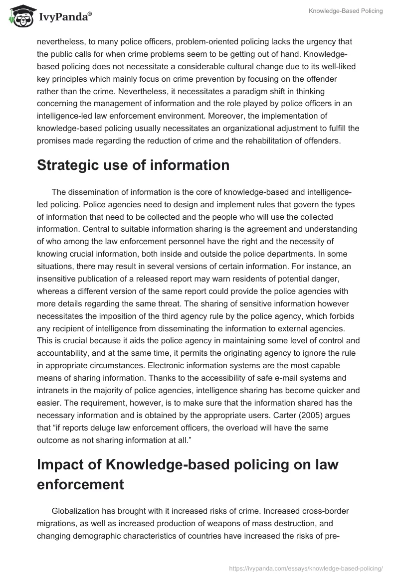 Knowledge-Based Policing. Page 4