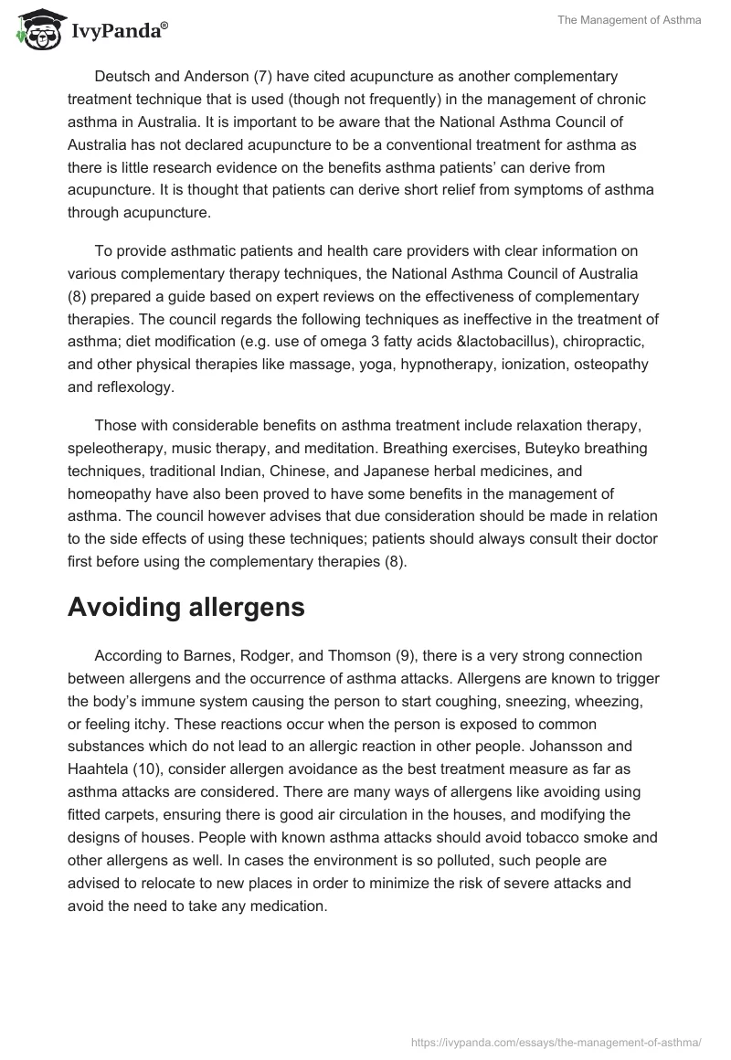 The Management of Asthma. Page 3