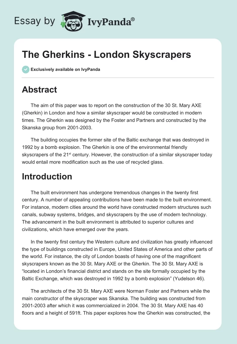 The Gherkins - London Skyscrapers. Page 1