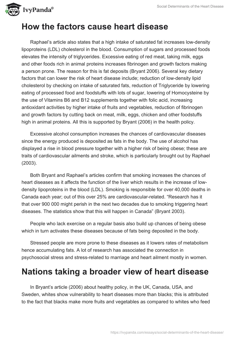 Social Determinants of the Heart Disease. Page 2