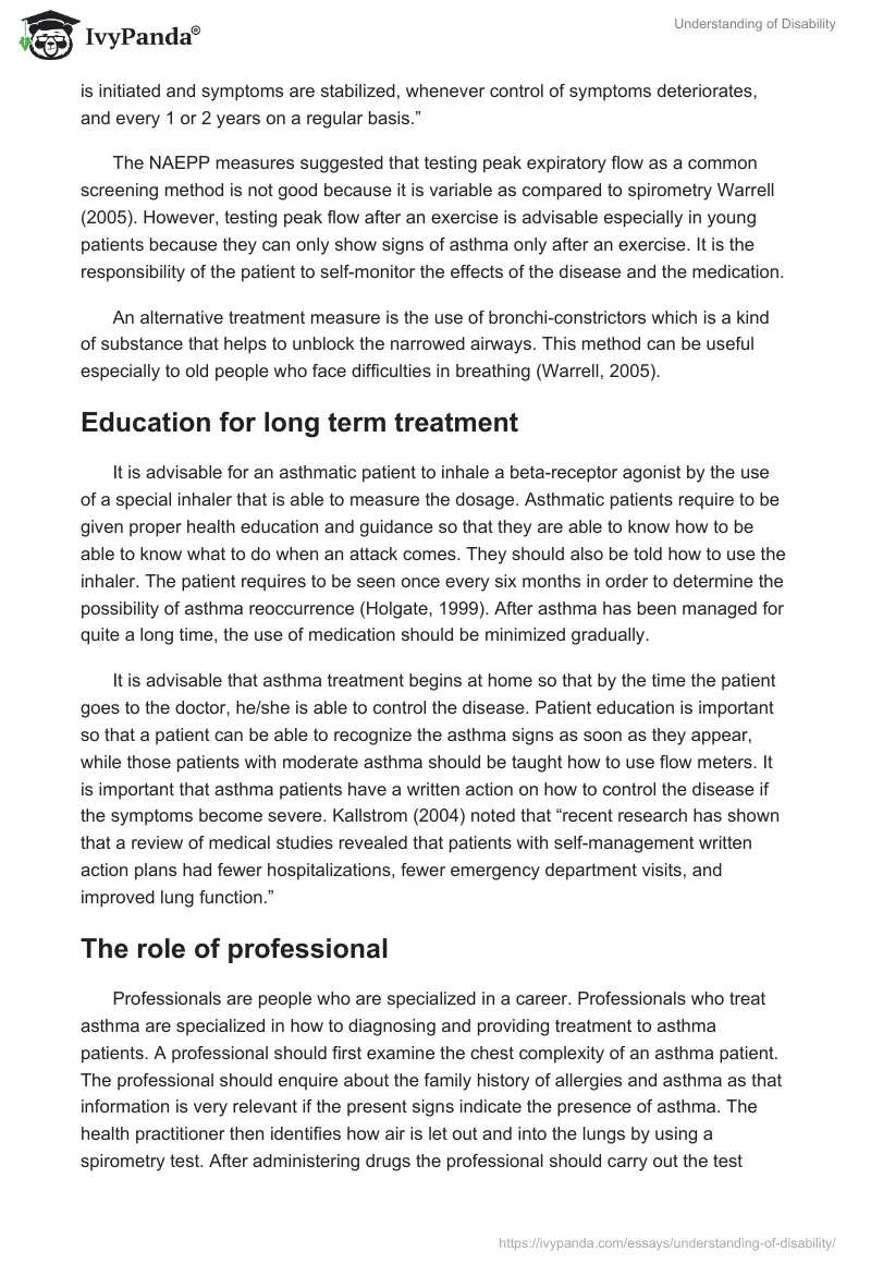 Understanding of Disability. Page 4