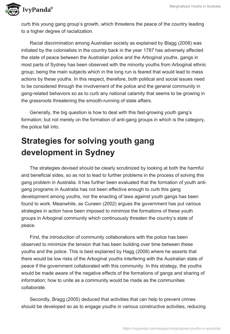 Marginalized Youths in Australia. Page 3
