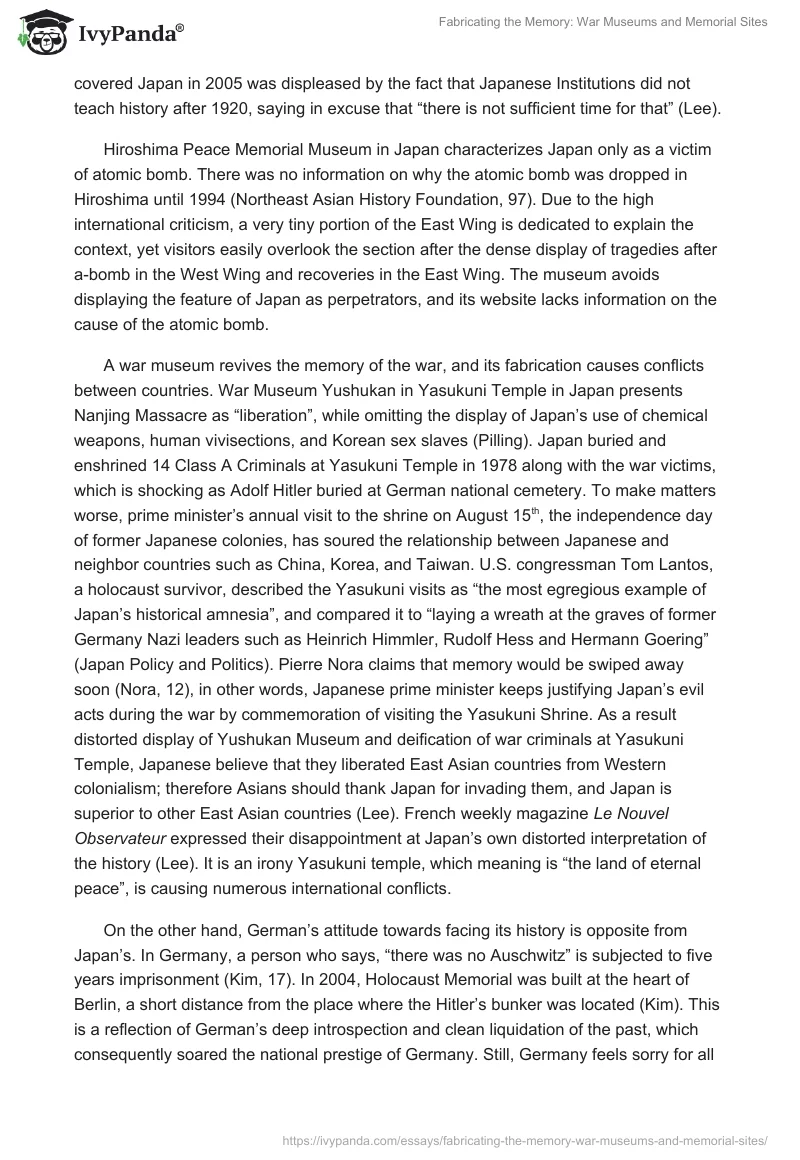Fabricating the Memory: War Museums and Memorial Sites. Page 2