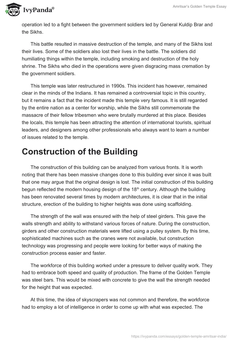 Amritsar’s Golden Temple Essay. Page 4