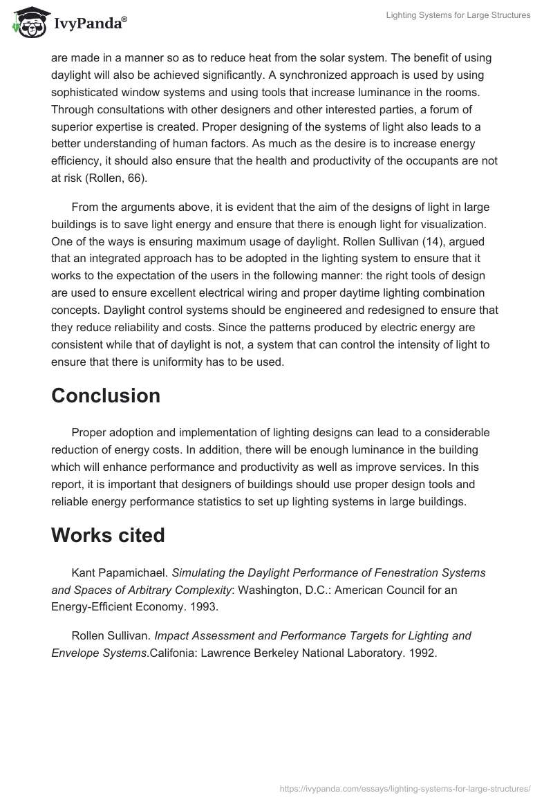Lighting Systems for Large Structures. Page 3